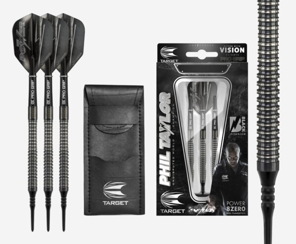 Phil Taylor Power 8Zero Black P8Z3 Soft Tip